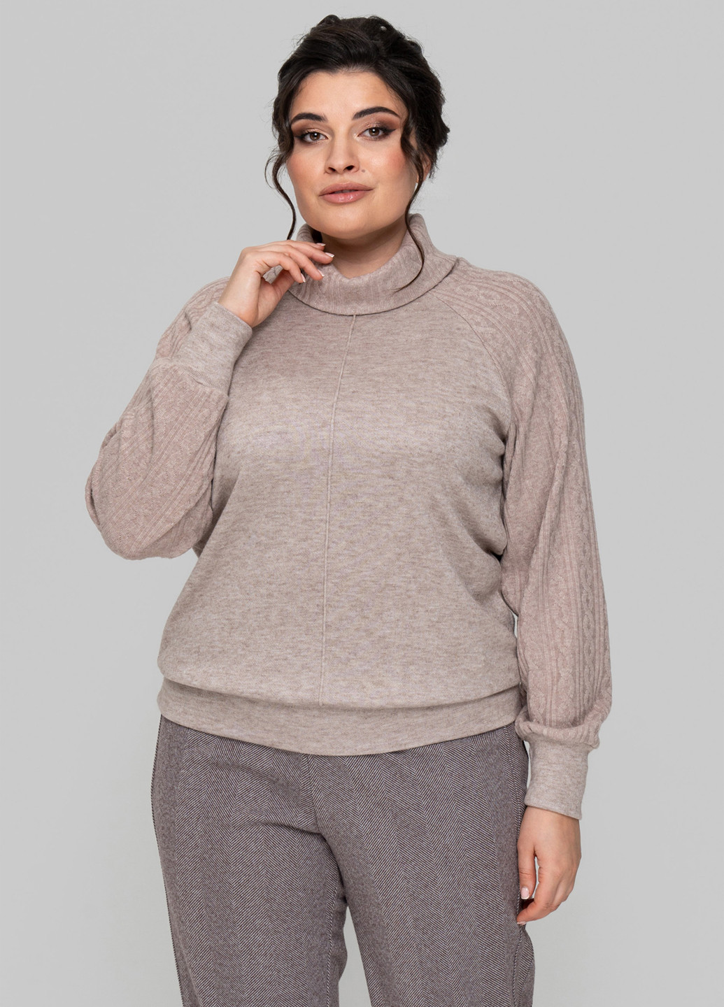 Кофейный зимний свитер A'll Posa