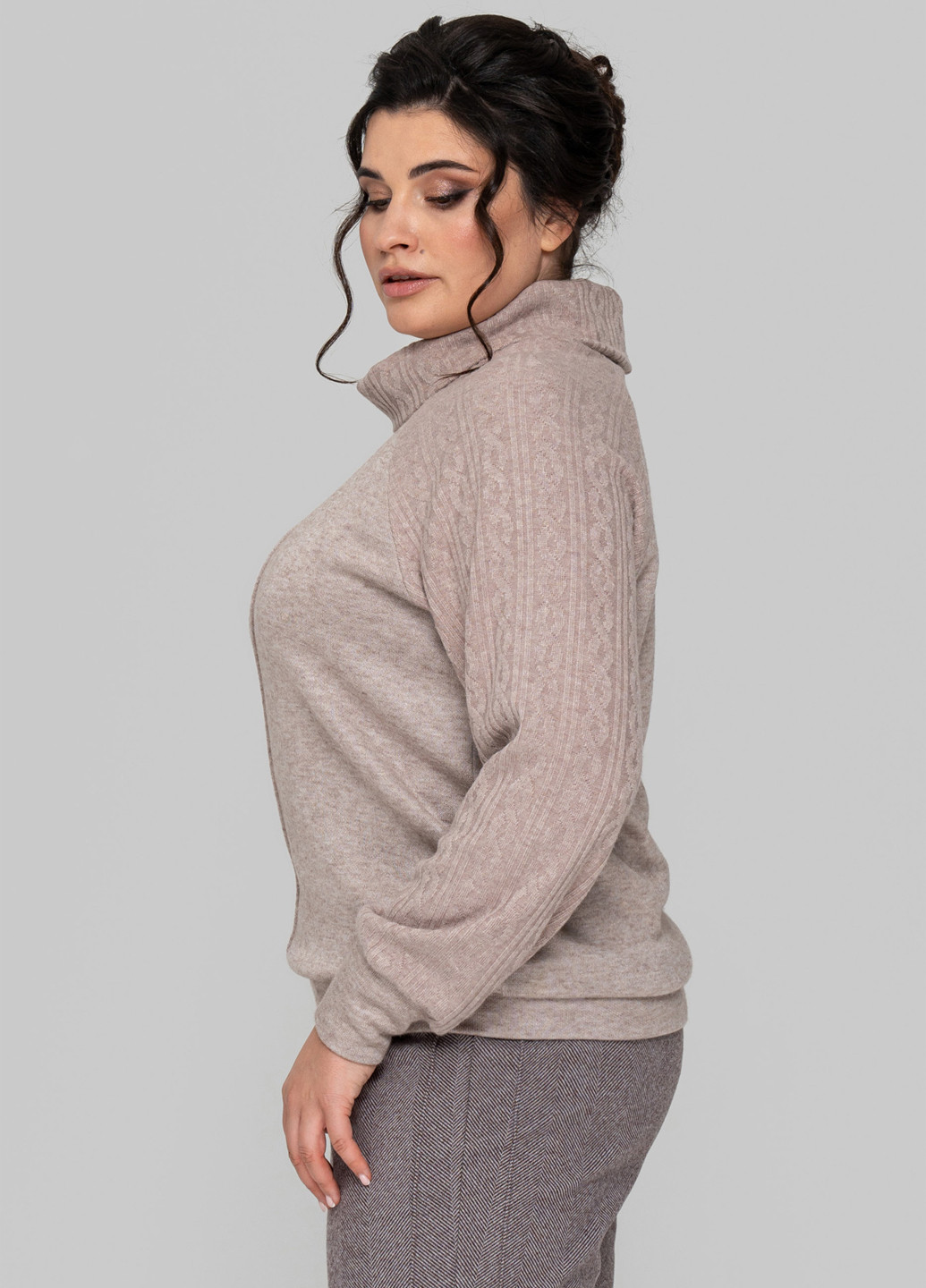 Кофейный зимний свитер A'll Posa