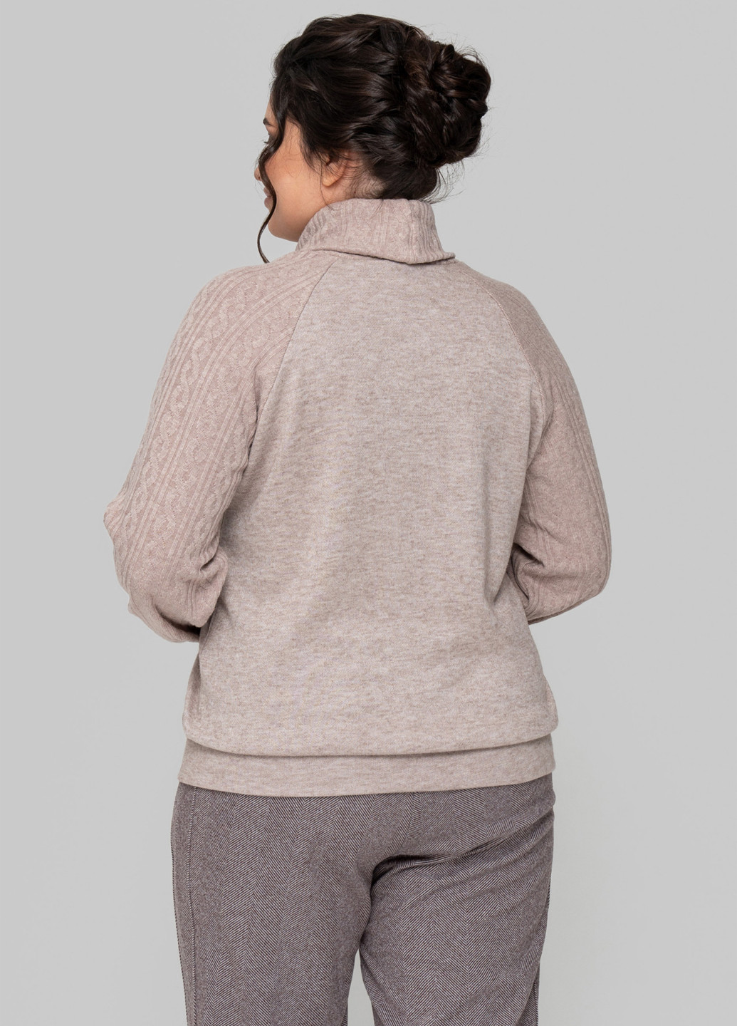 Кофейный зимний свитер A'll Posa