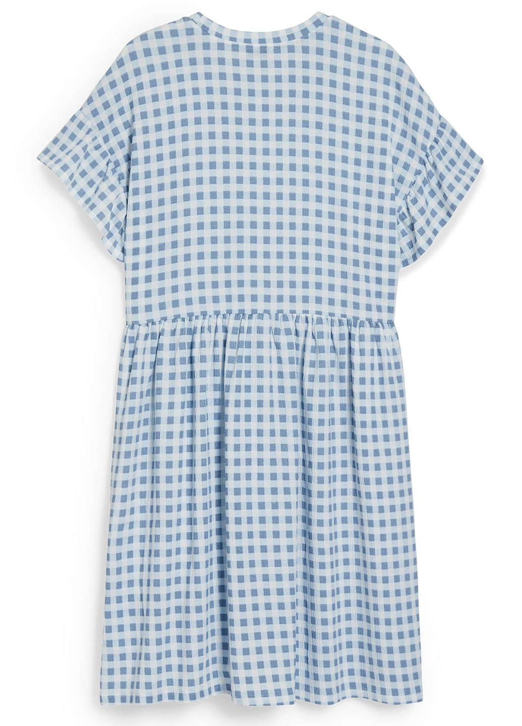 Блакитна кежуал сукня сукня-футболка C&A в клітинку