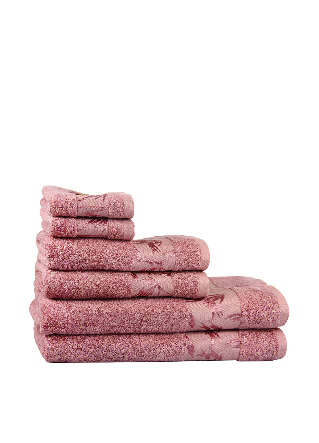 Maisonette полотенце (1 шт.), 76х152 см однотонный розовый производство - Турция