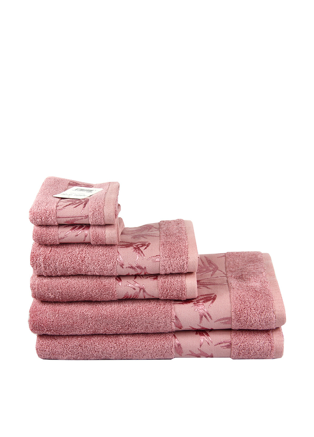 Maisonette полотенце (1 шт.), 76х152 см однотонный розовый производство - Турция