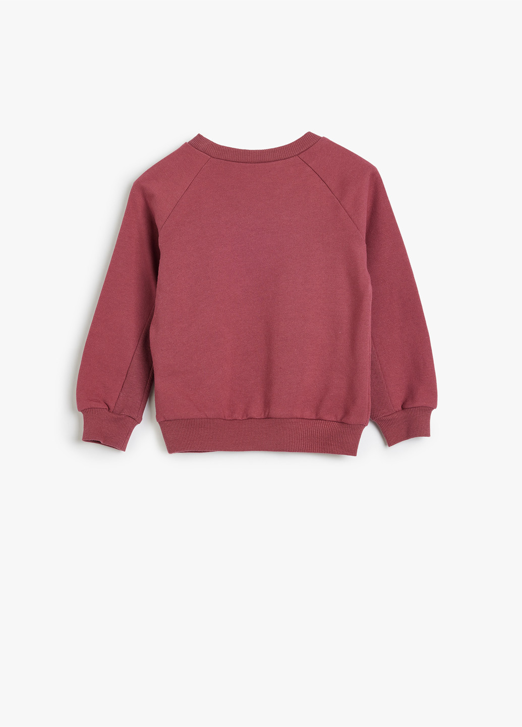 KOTON світшот однотонний світло-бордовий кежуал бавовна