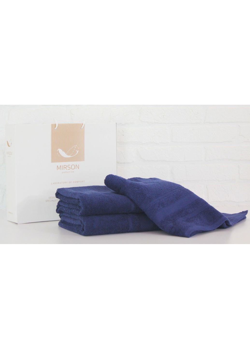 Mirson полотенце набор банных №5076 elite softness kingblue 50х90, 70х140, 10 (2200003960969) синий производство - Украина