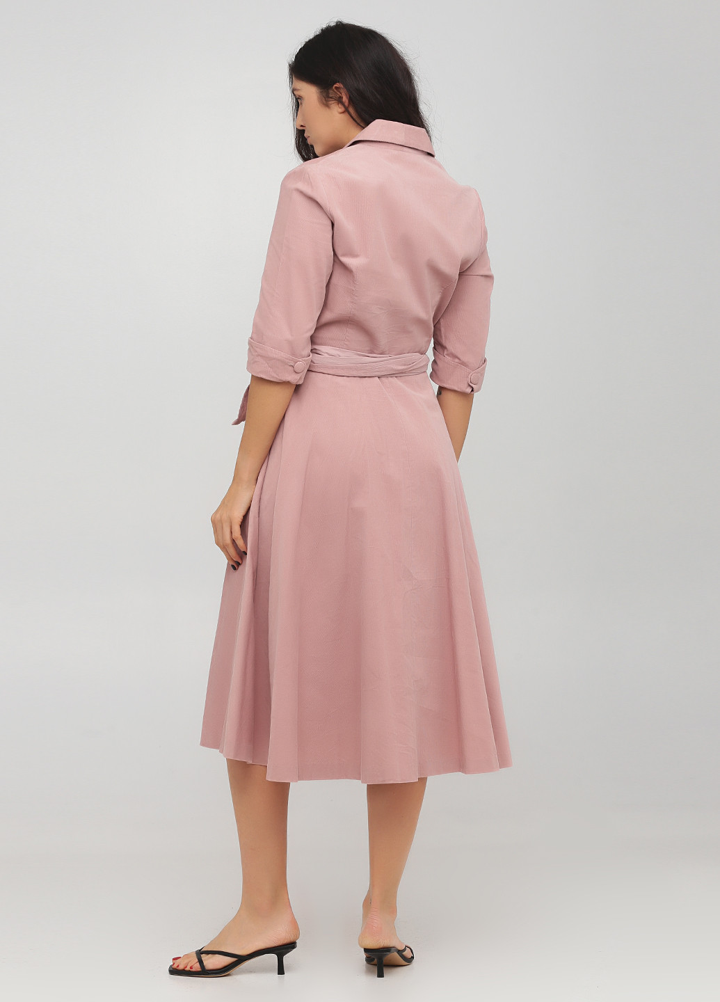 Світло-рожева кежуал сукня кльош, сорочка The J. Peterman Company однотонна