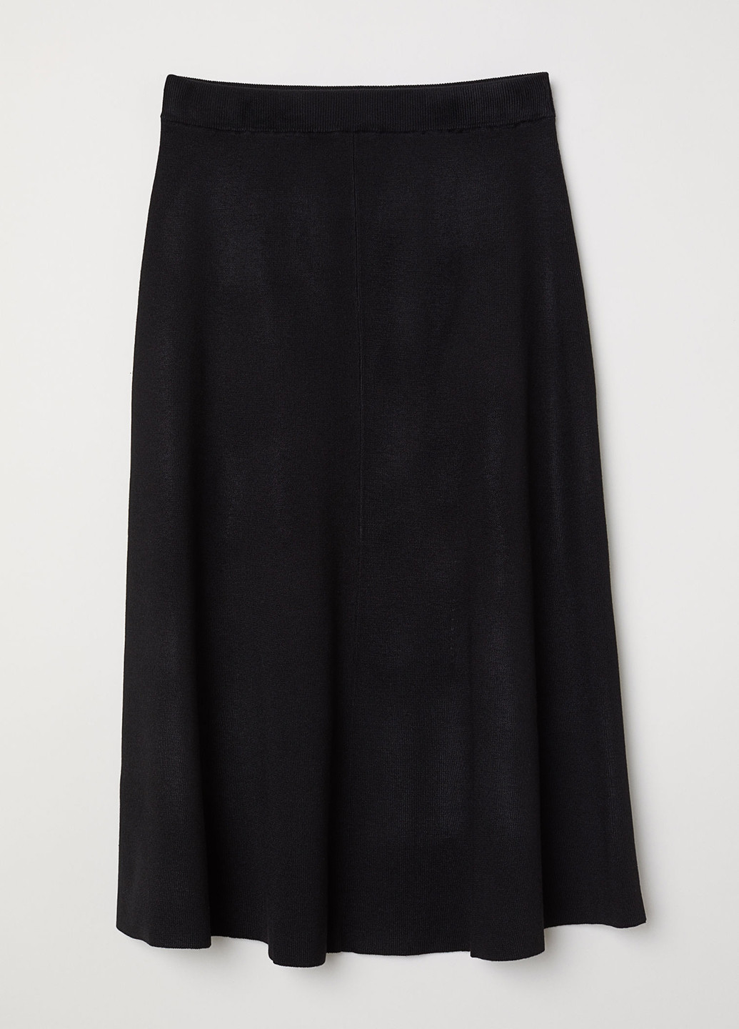 Черная кэжуал юбка H&M а-силуэта (трапеция)
