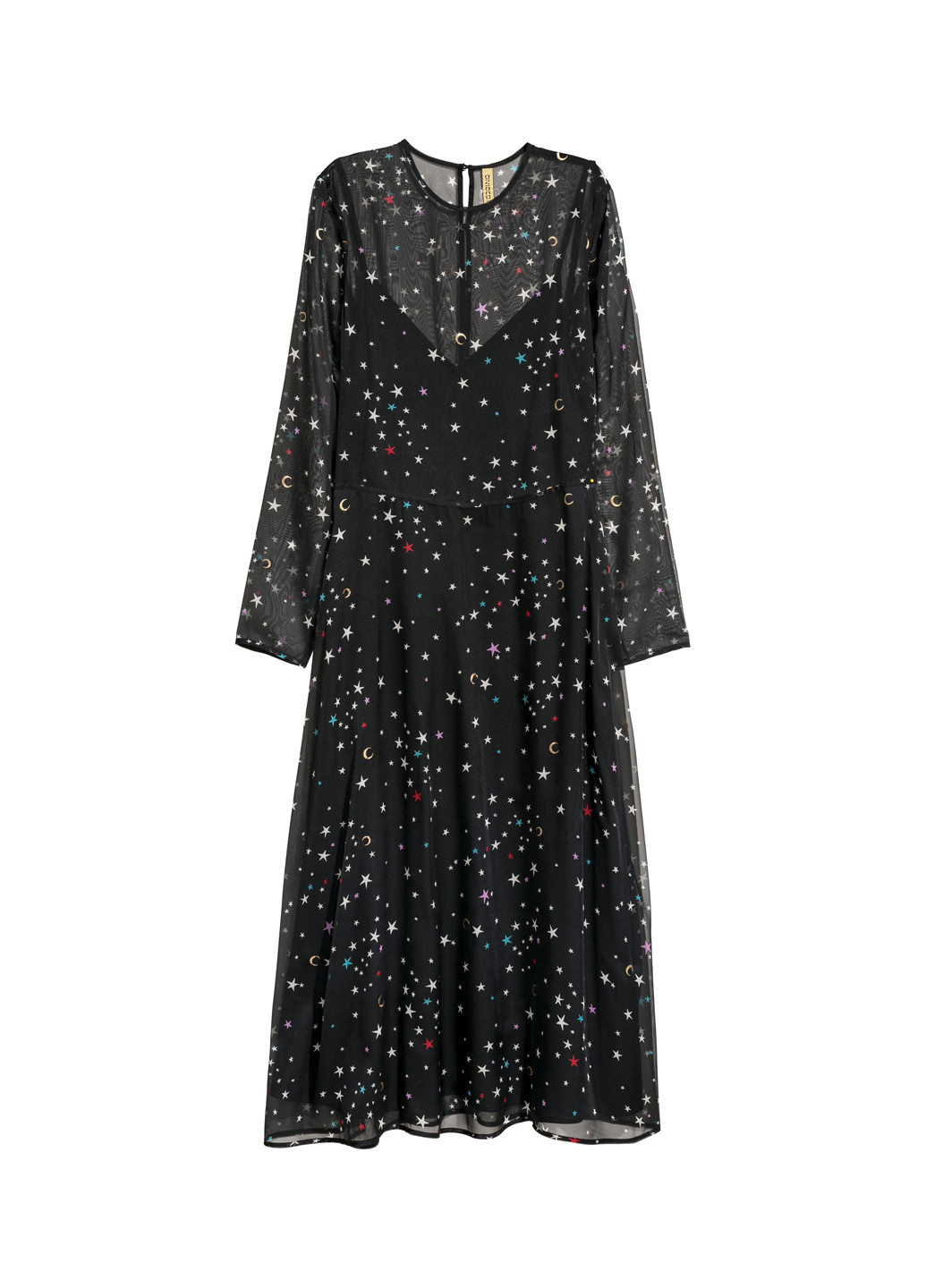 Чорна кежуал сукня кльош H&M зірки