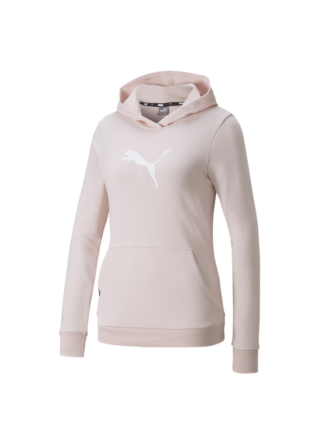 Рожева спортивна толстовка power graphic women's hoodie Puma однотонна