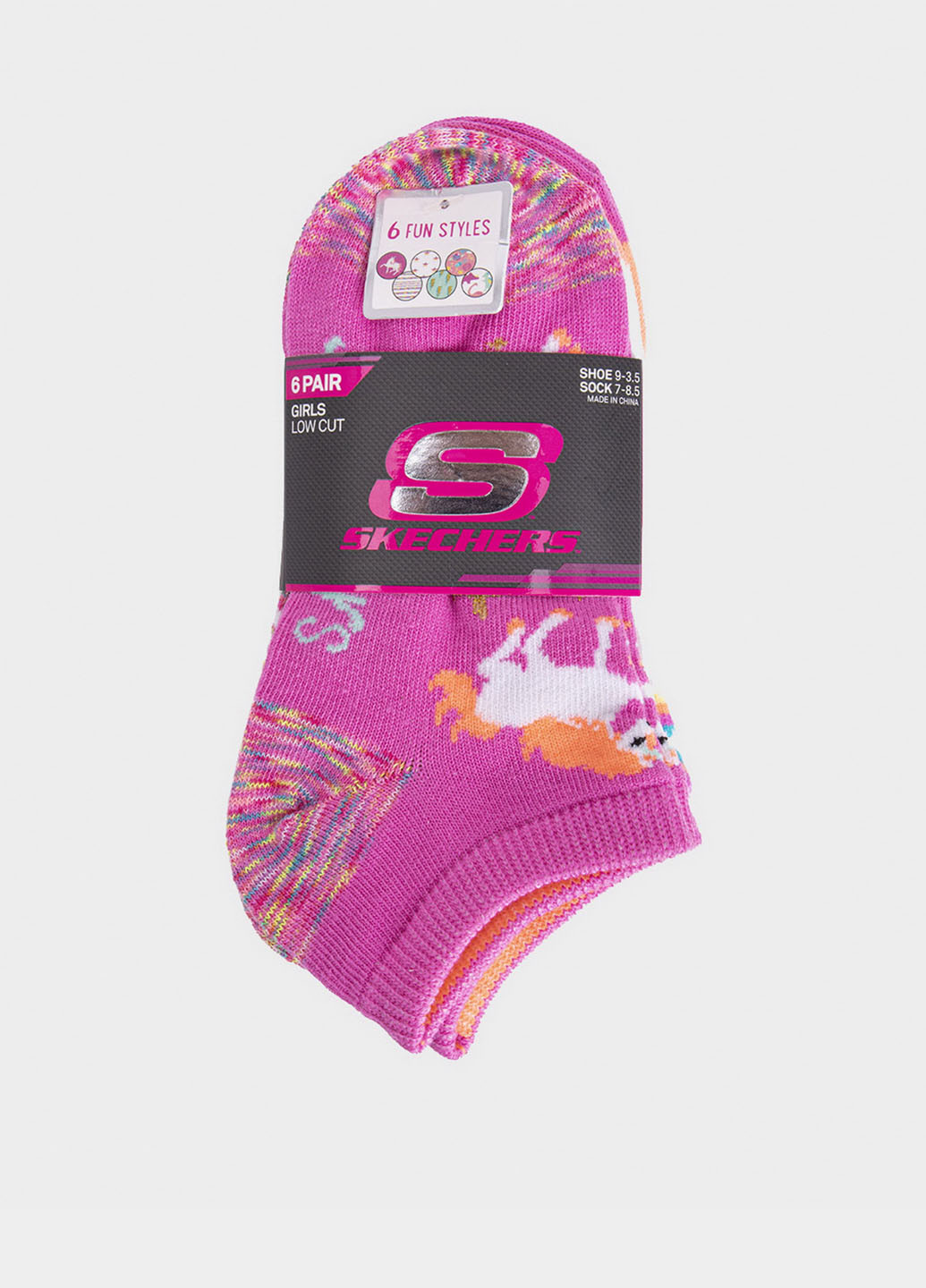Комбіновані шкарпетки (6 пар) Skechers єдинороги (325233186)