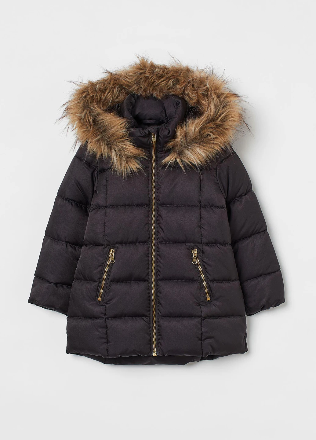 Чорна зимня куртка пуховик H&M