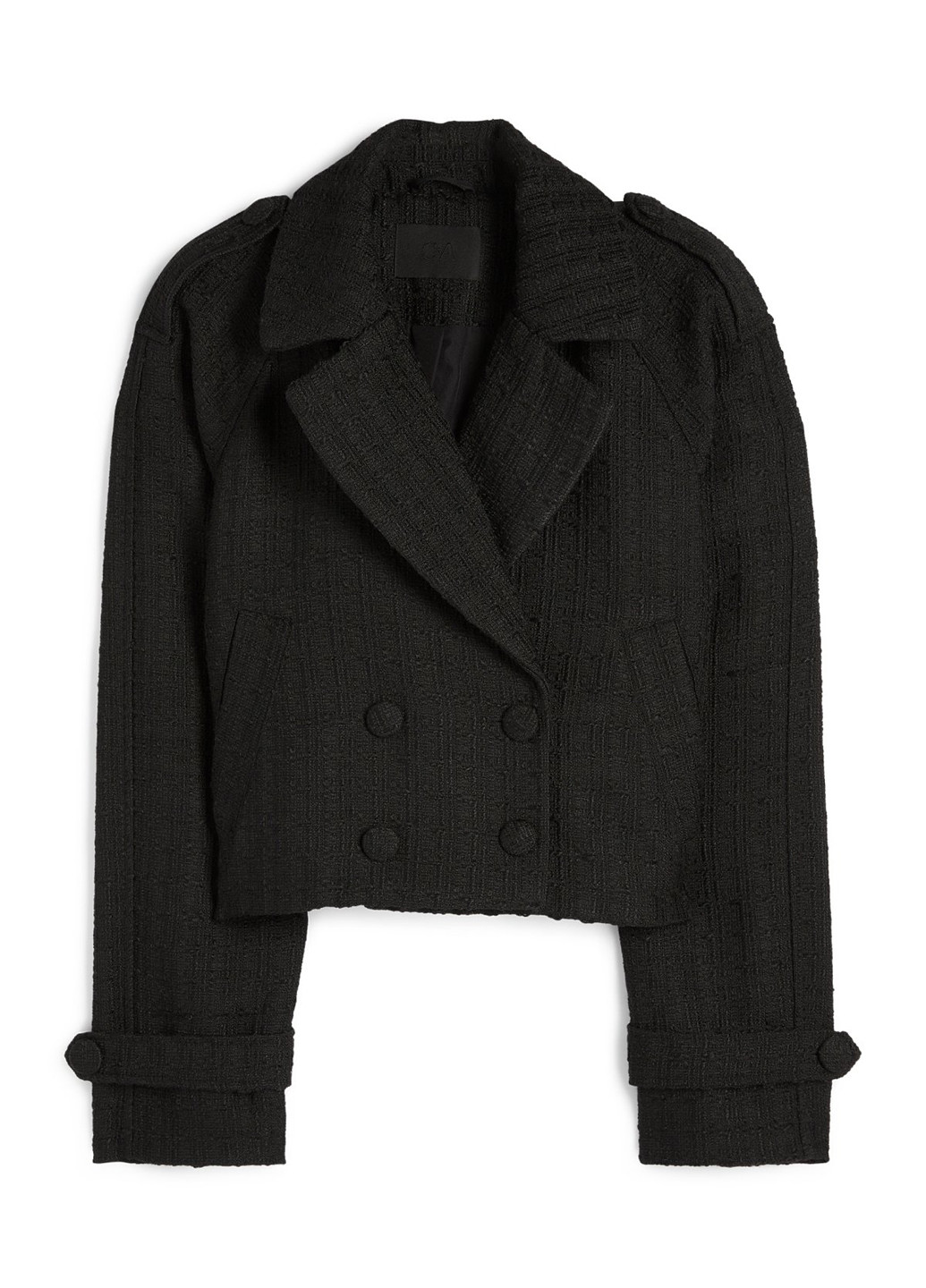 Чорне Кежуал напівпальто двобортне C&A однотонне