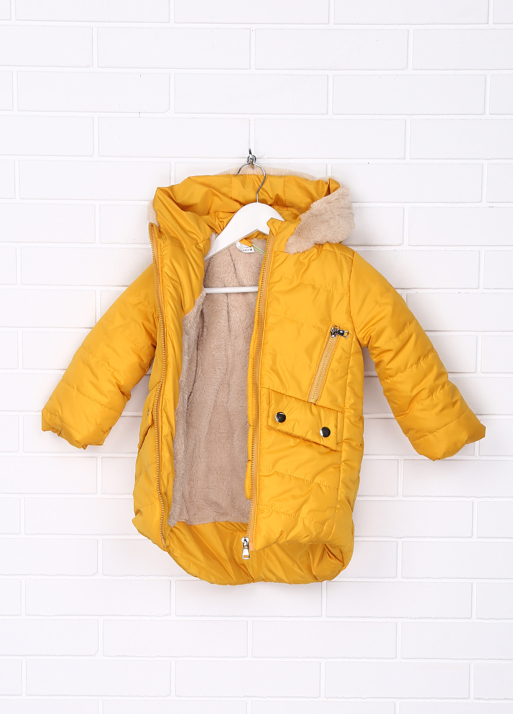 Желтая зимняя куртка Одягайко