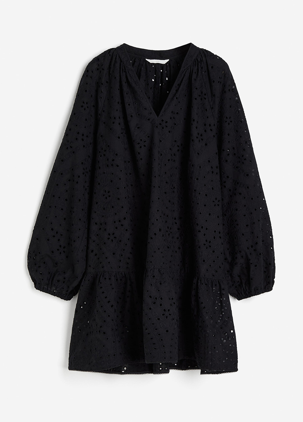 Черное кэжуал платье клеш H&M однотонное