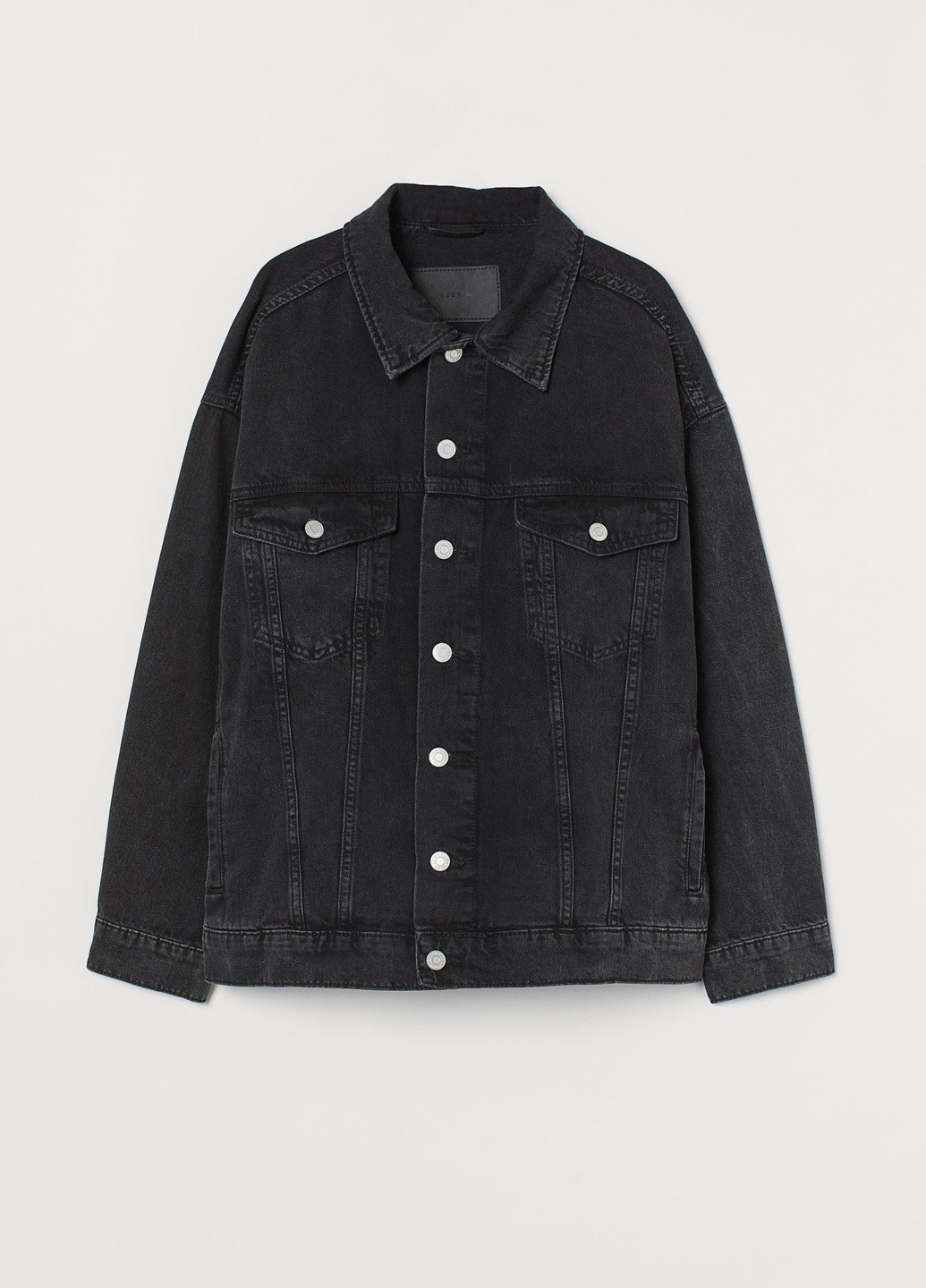 Чорна демісезонна куртка джинсова H&M
