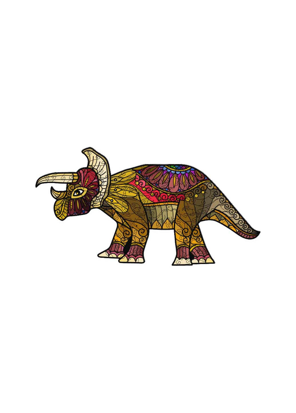Пазл Динозавр Трицератопс А4 Puzzlean (253857324)