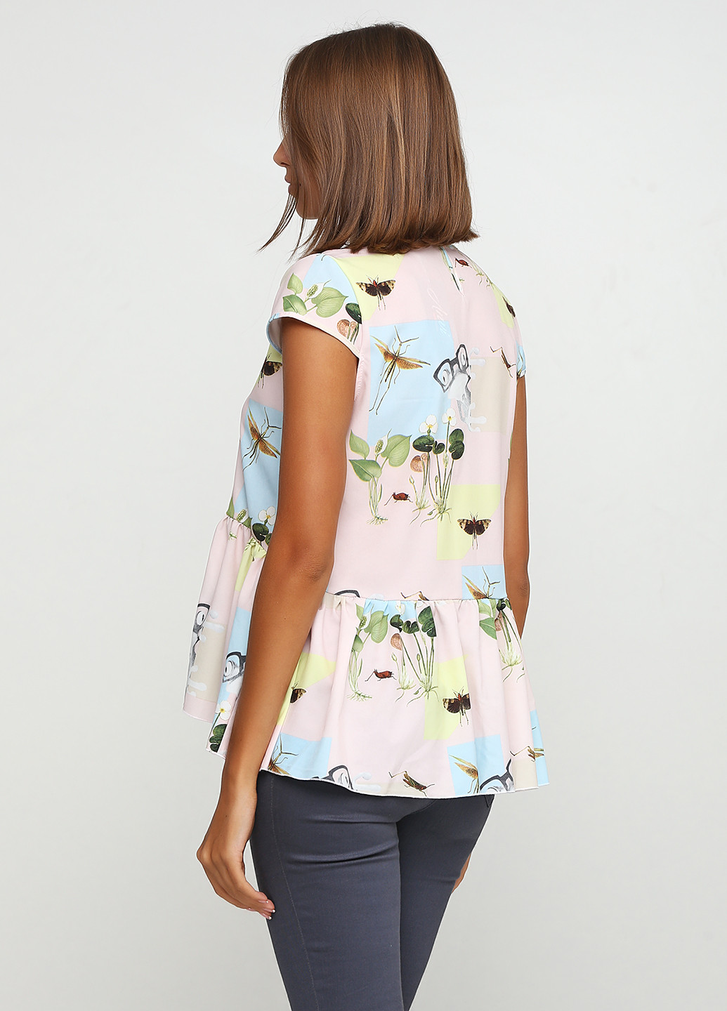 Светло-лиловая летняя блуза ANVI