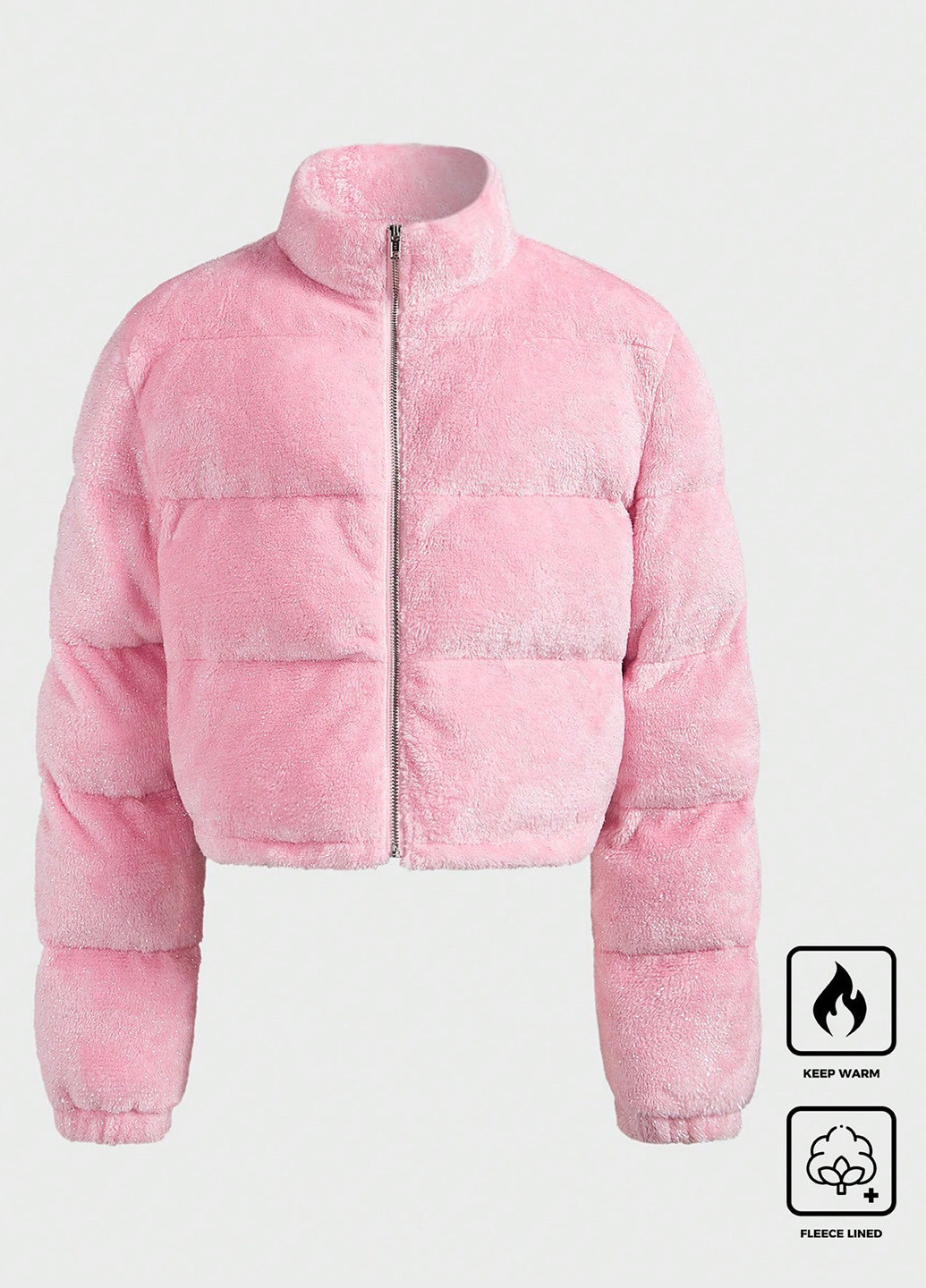 Рожева зимня куртка SHEIN