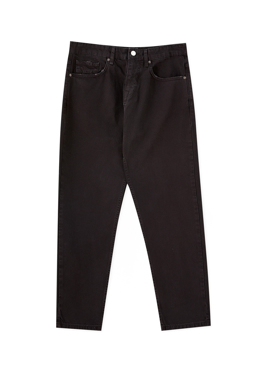 Черные демисезонные прямые джинсы Pull & Bear
