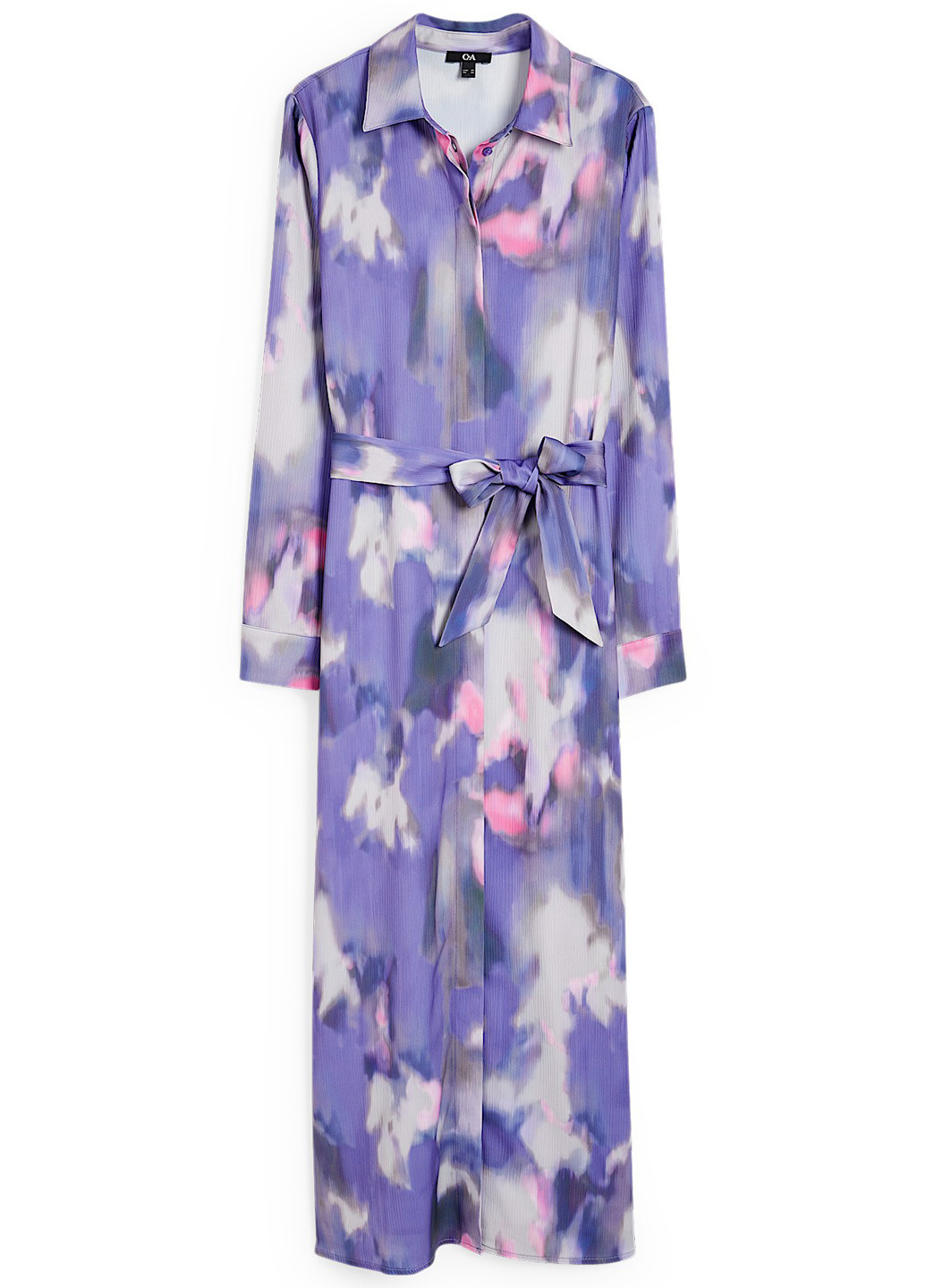 Фіолетова кежуал сукня сукня-сорочка C&A з абстрактним візерунком