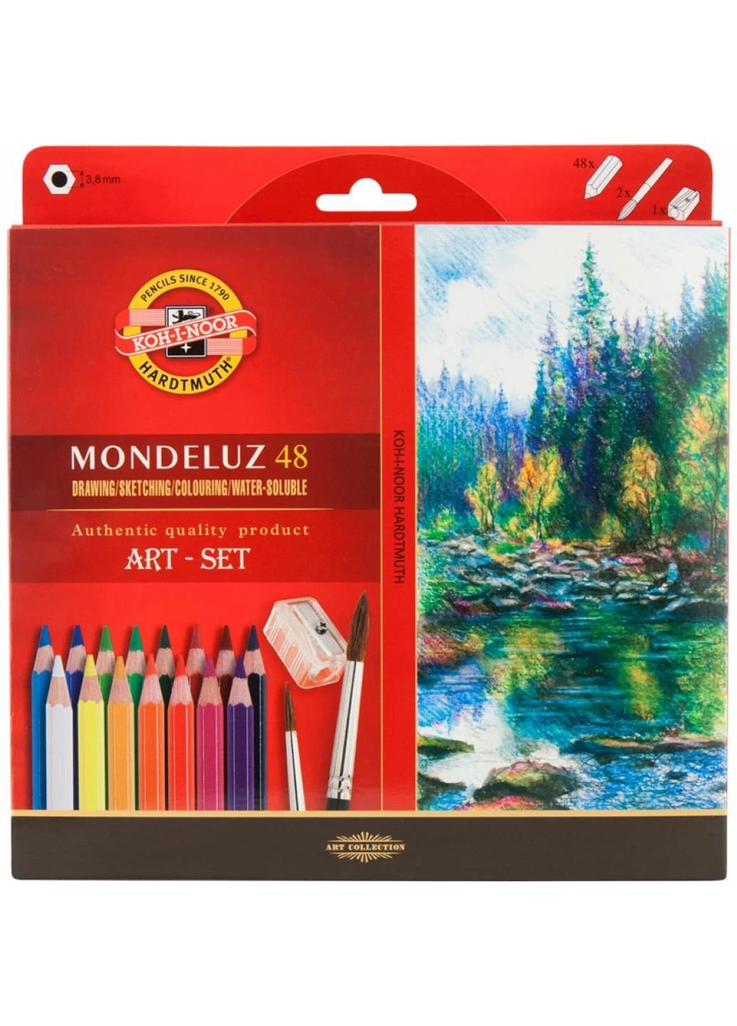 Карандаши цветные Mondeluz акварельные 48 цветов (3713) Koh-I-Noor (254065941)