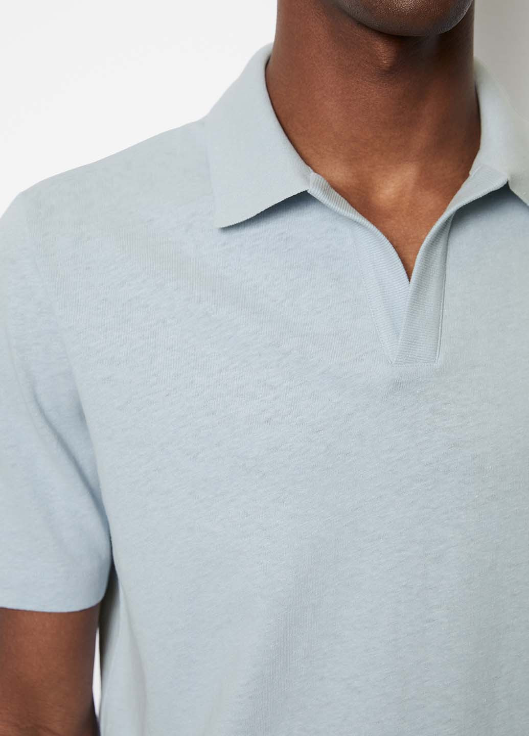 Голубой футболка-поло для мужчин Marc O'Polo однотонная