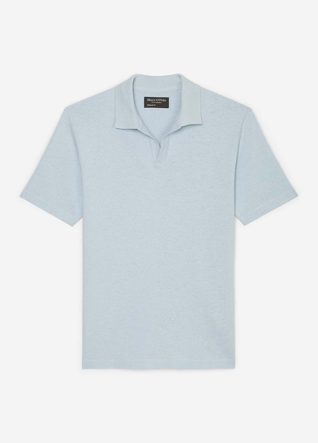 Голубой футболка-поло для мужчин Marc O'Polo однотонная