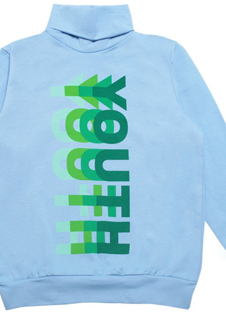 Блакитний демісезонний дитячий светр для хлопчика sv-19-35-2 *написи* Габби