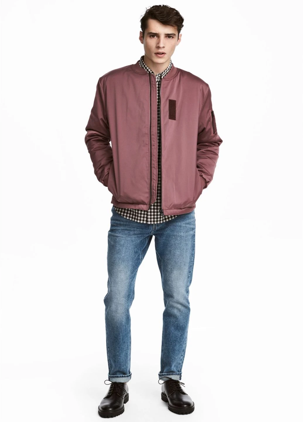 Синие демисезонные джинсы H&M