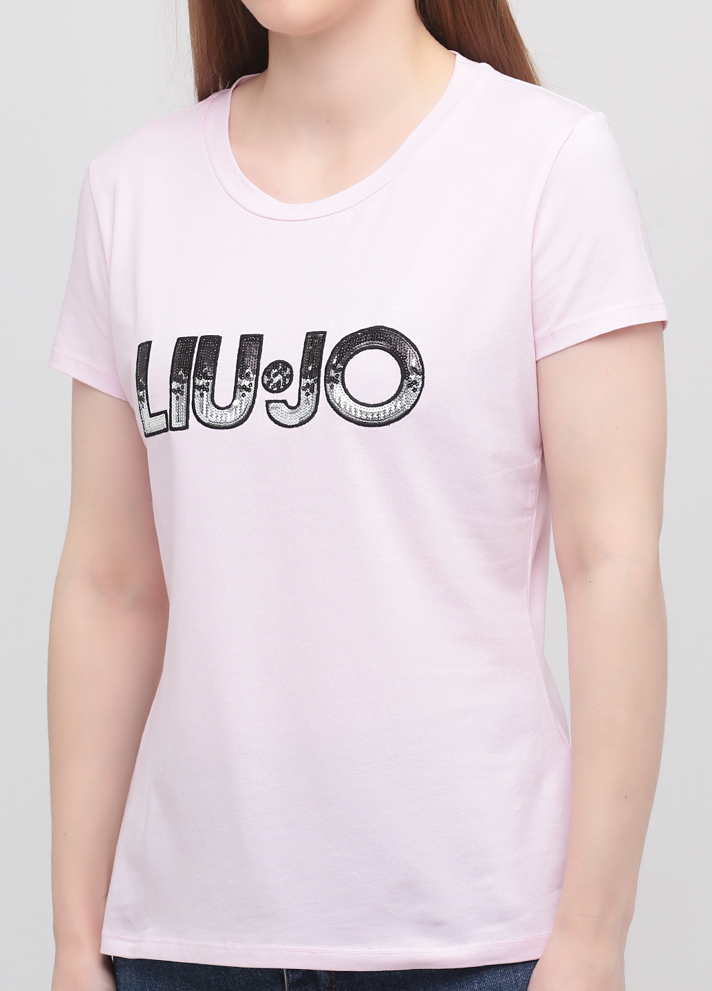 Світло-рожева літня футболка Liu-Jo