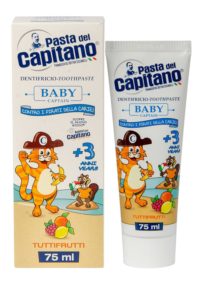 Зубна паста Baby Tutti-frutti 3+ 75 мл Pasta del Capitano (225544534)