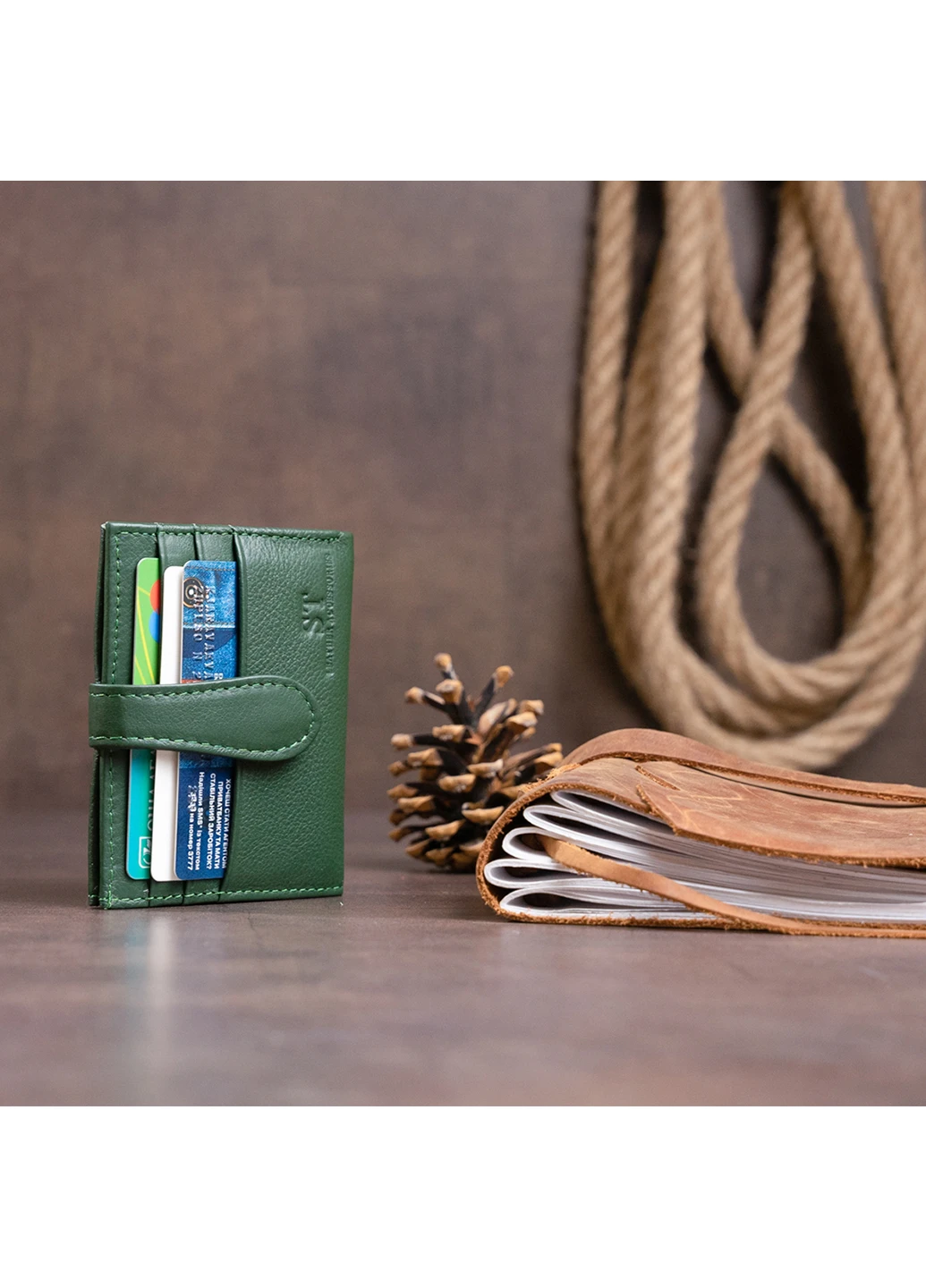 Жіночий шкіряний гаманець-візитниця 10х8х1,5 см st leather (252132669)