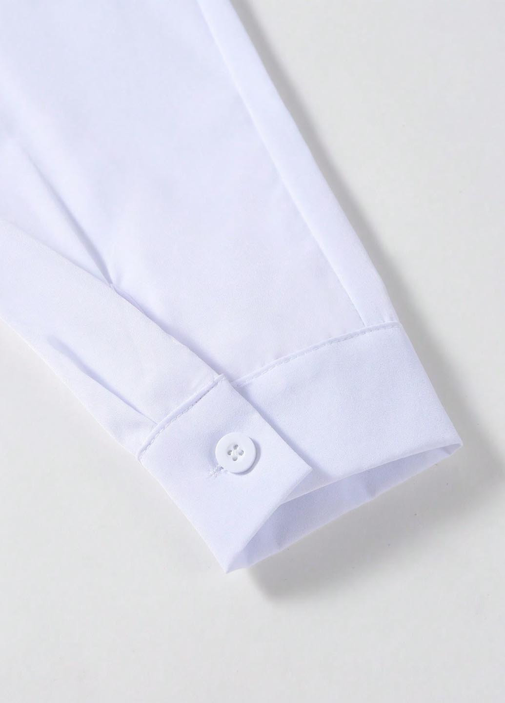 Темно-синий демисезонный костюм (рубашка, жилет, брюки) тройка, с рубашкой, брючный SHEIN