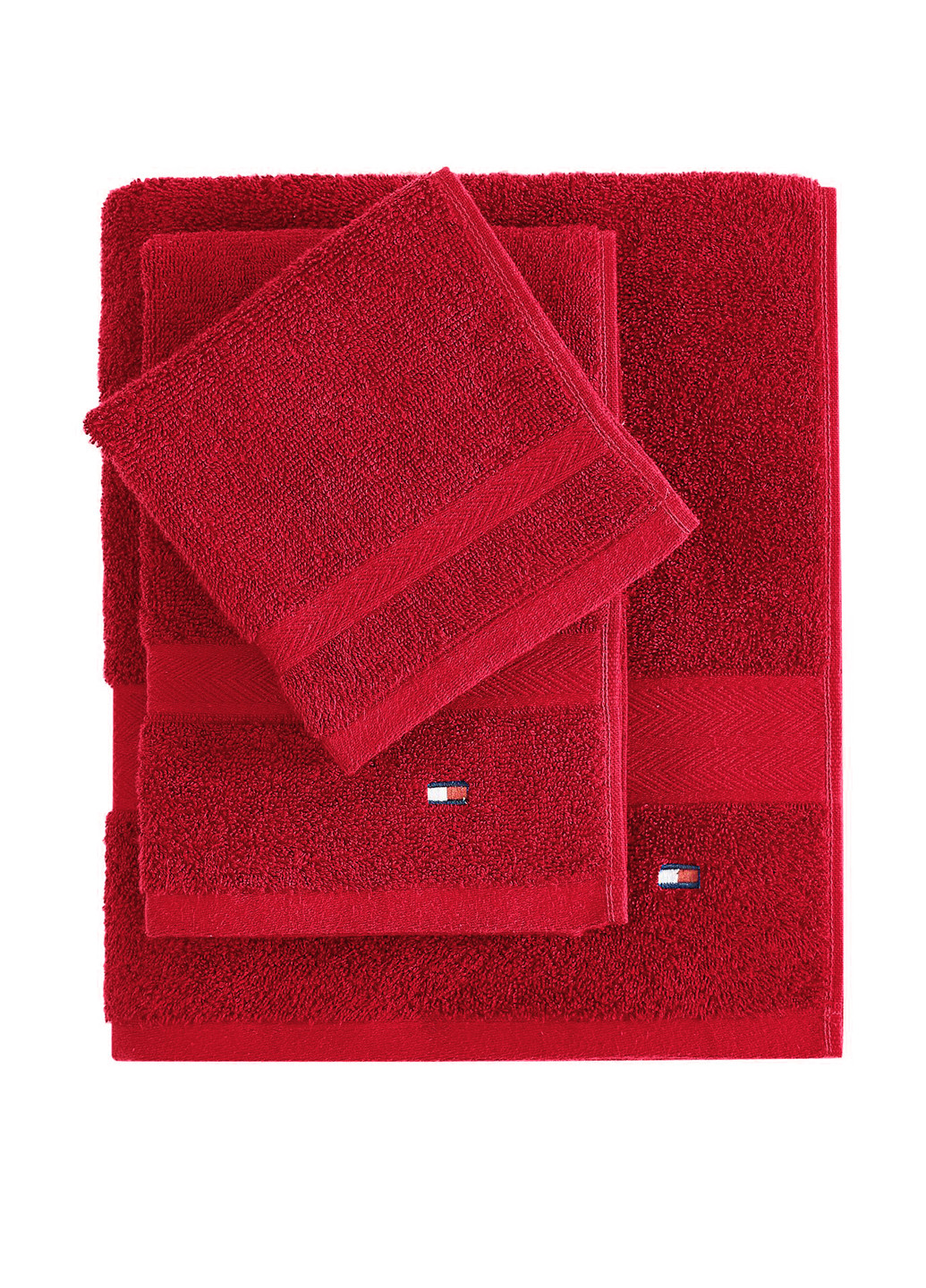 Комплект полотенец (3 предмета) Tommy Hilfiger логотип красный