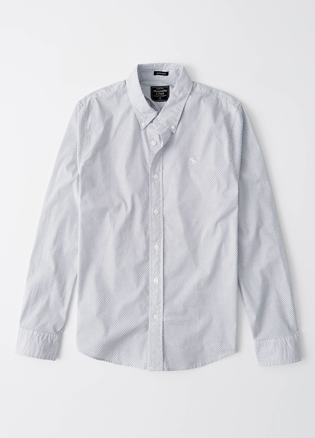 Белая кэжуал рубашка с цветами Abercrombie & Fitch