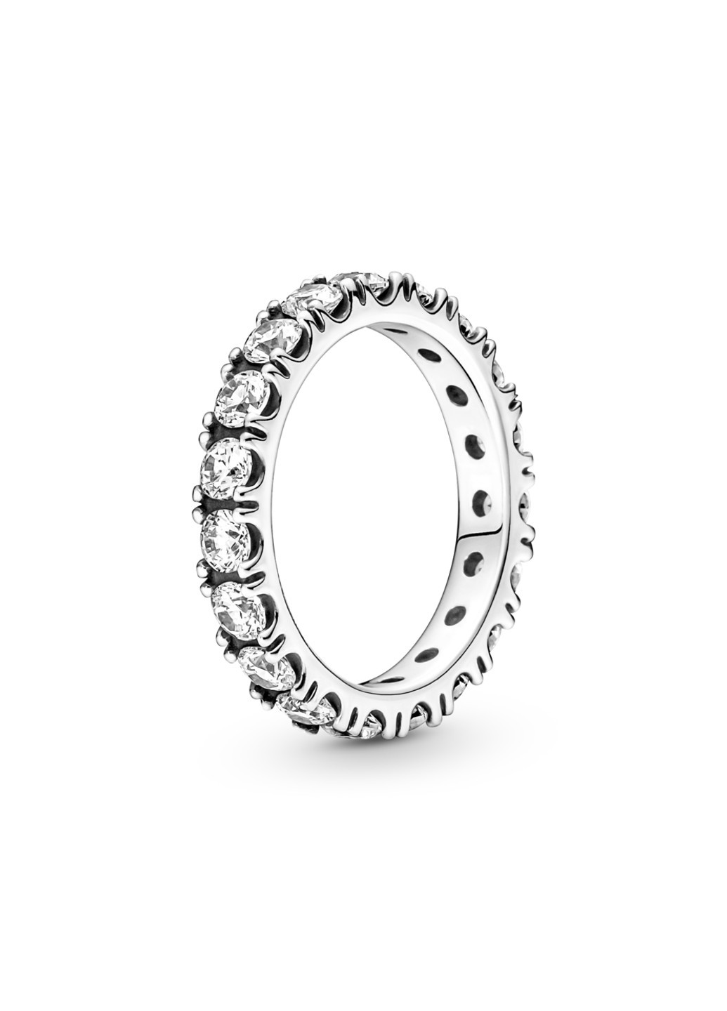 Серебряное кольцо "Блестящая строчка" 58 No Brand (252432721)