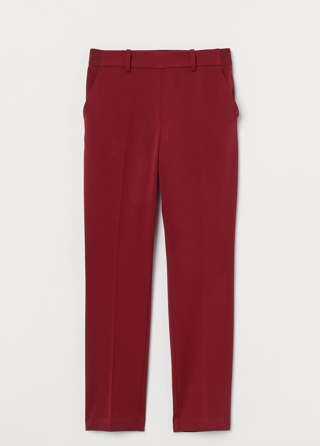 Бордовые демисезонные брюки H&M