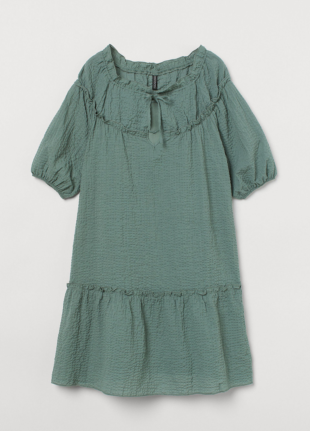 Бірюзова кежуал сукня а-силует H&M однотонна