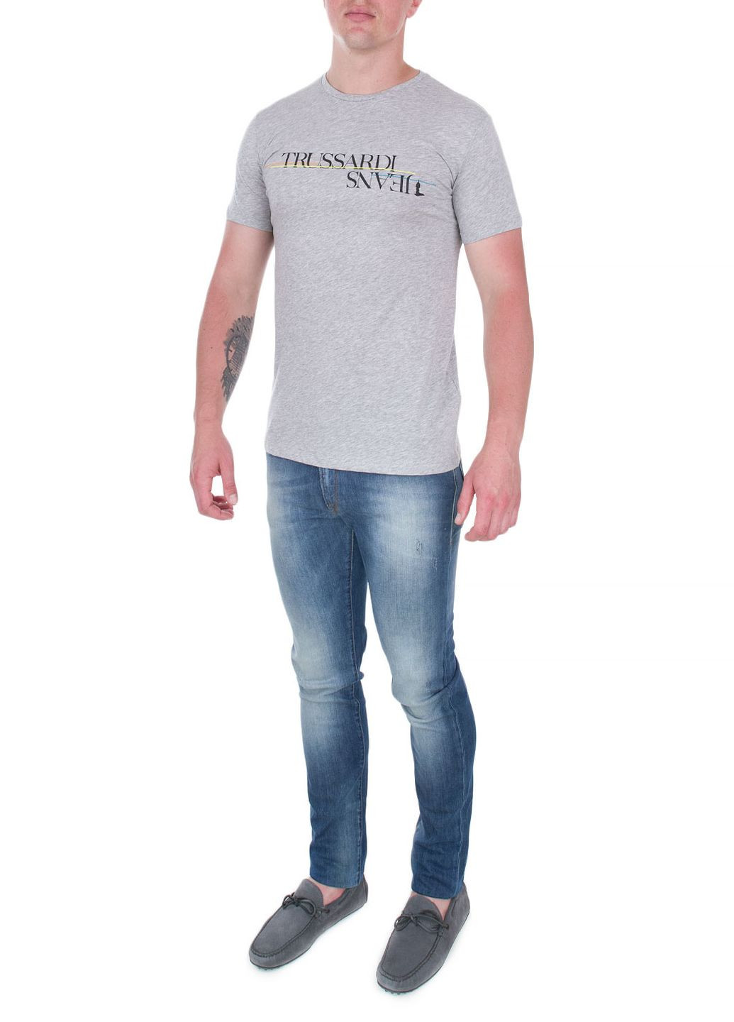 Сіра футболка Trussardi Jeans
