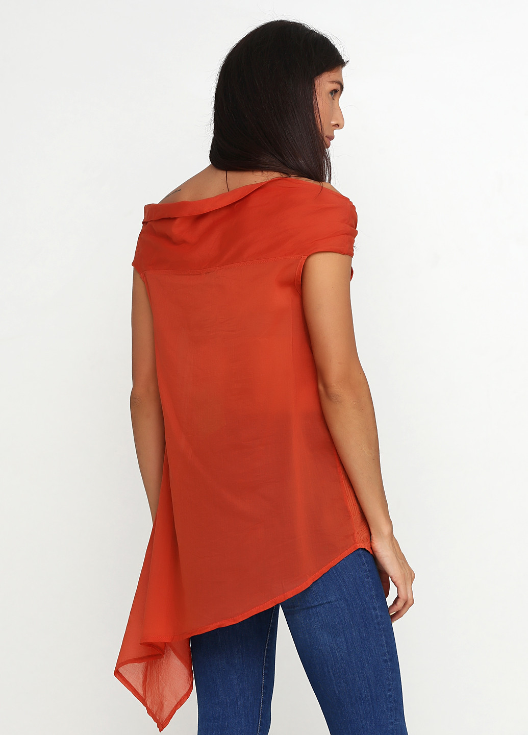Оранжевая летняя блуза Casadei