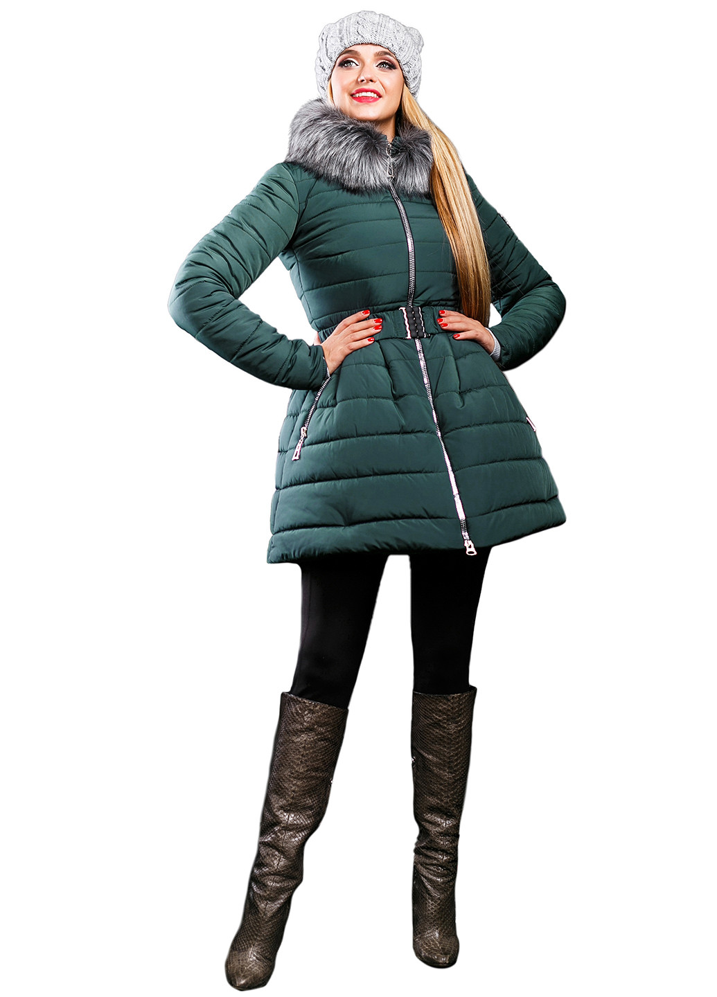 Зеленая зимняя куртка ST-Seventeen