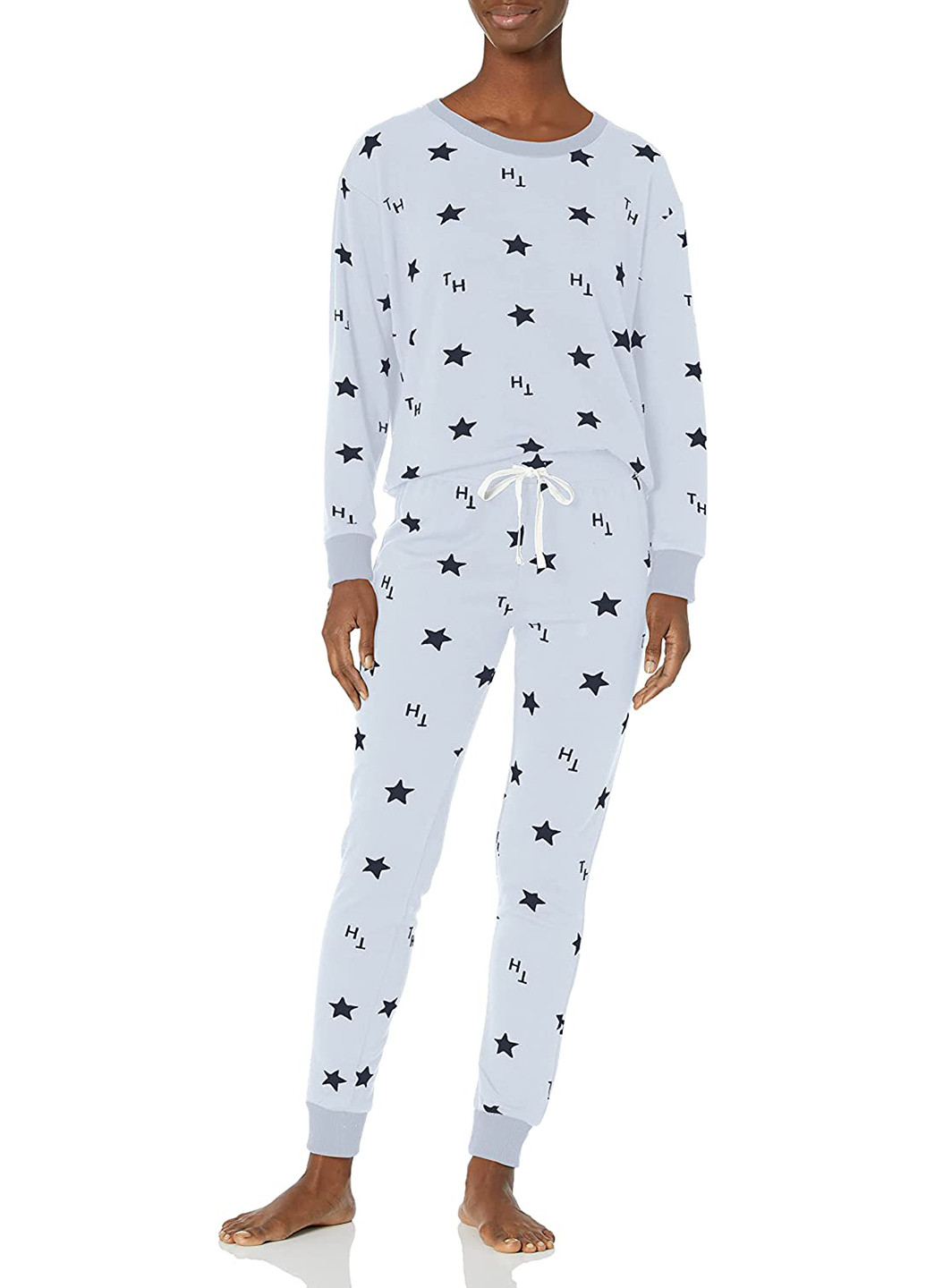 Голубая всесезон пижама (свитшот, брюки) свитшот + брюки Tommy Hilfiger