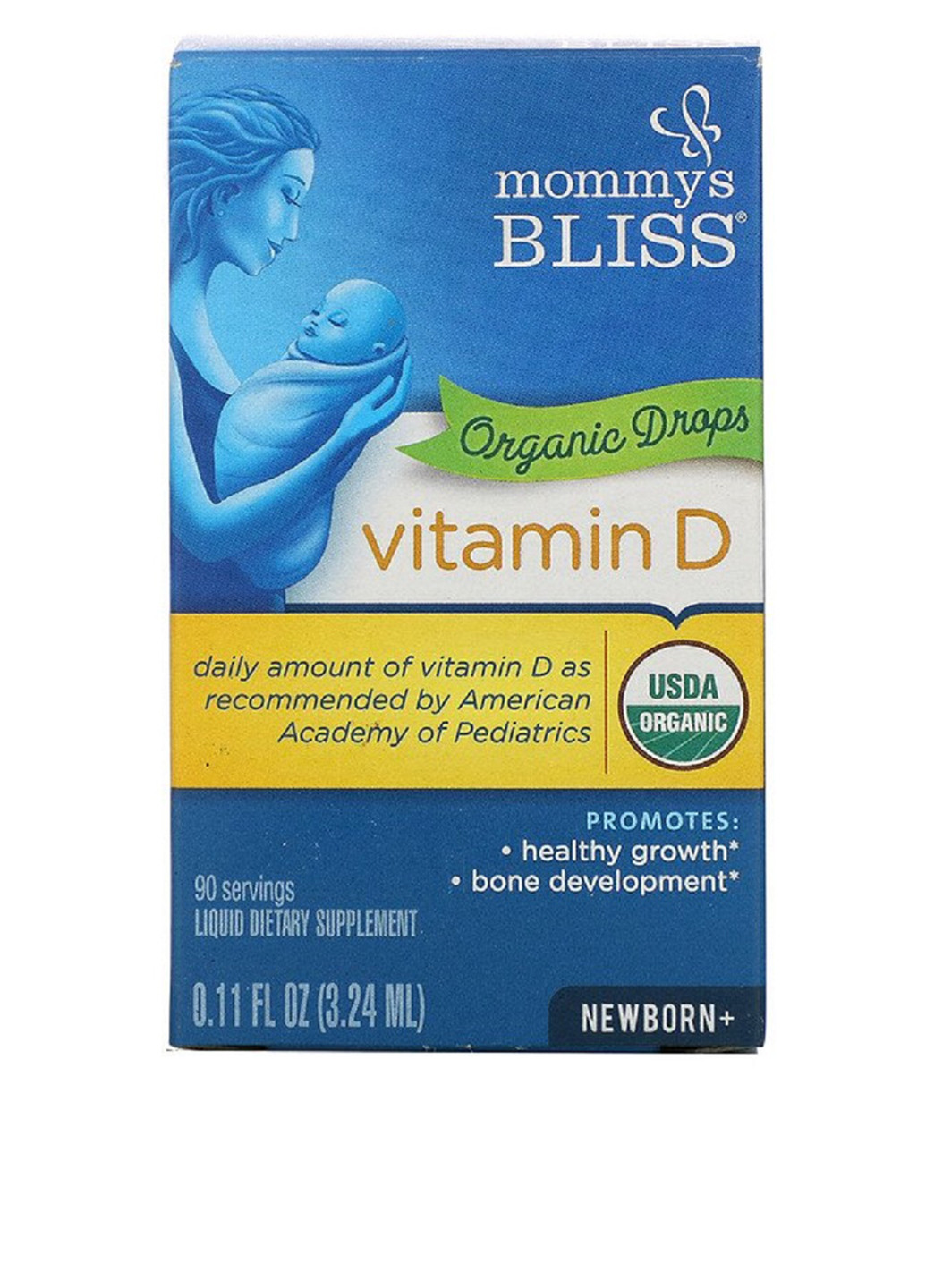 Витамин D 400 МЕ для новорожденных, 3,24 мл Mommy's Bliss (251206363)