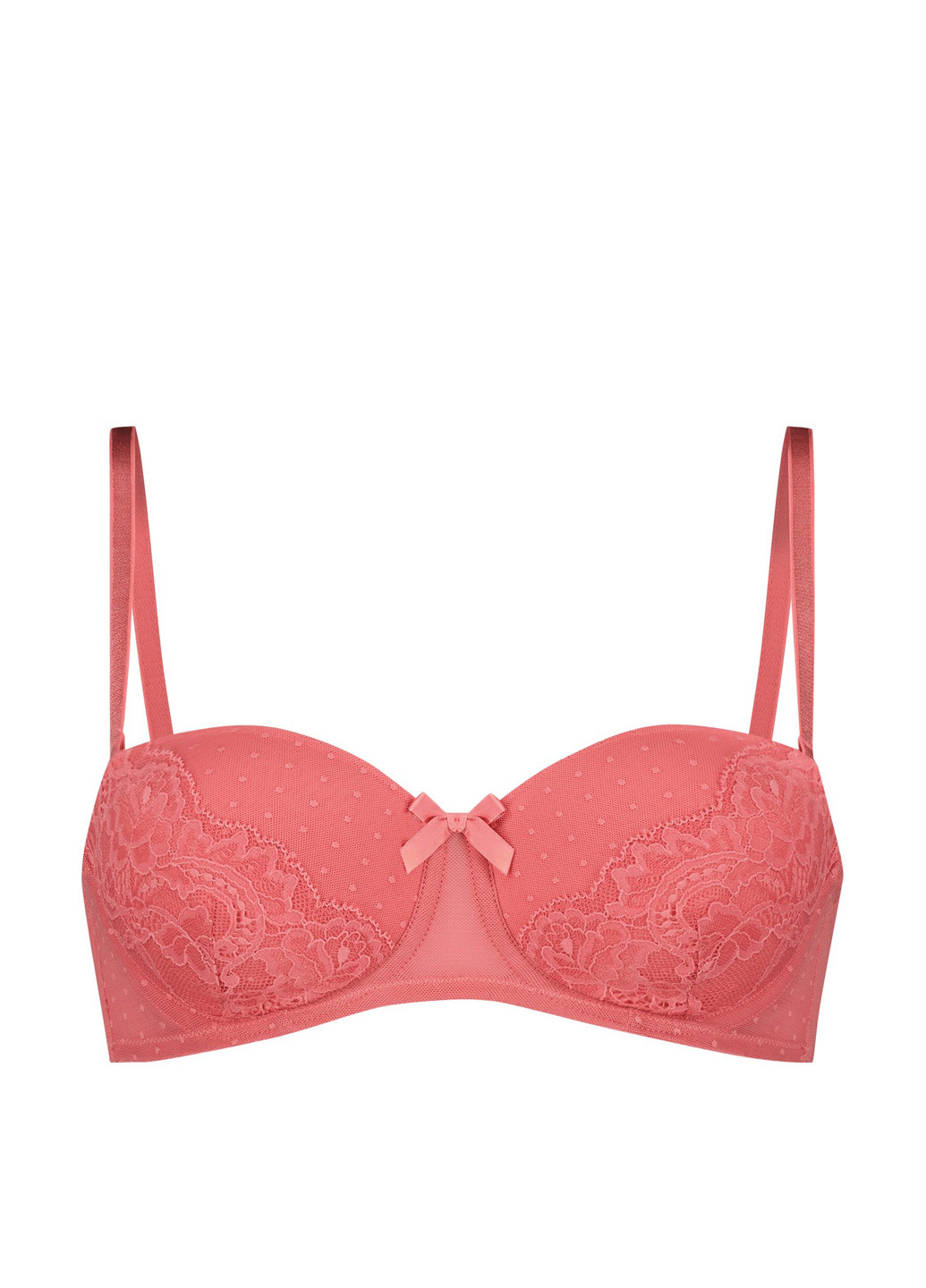 Розовый балконет бюстгальтер Hunkemoller с косточками полиамид