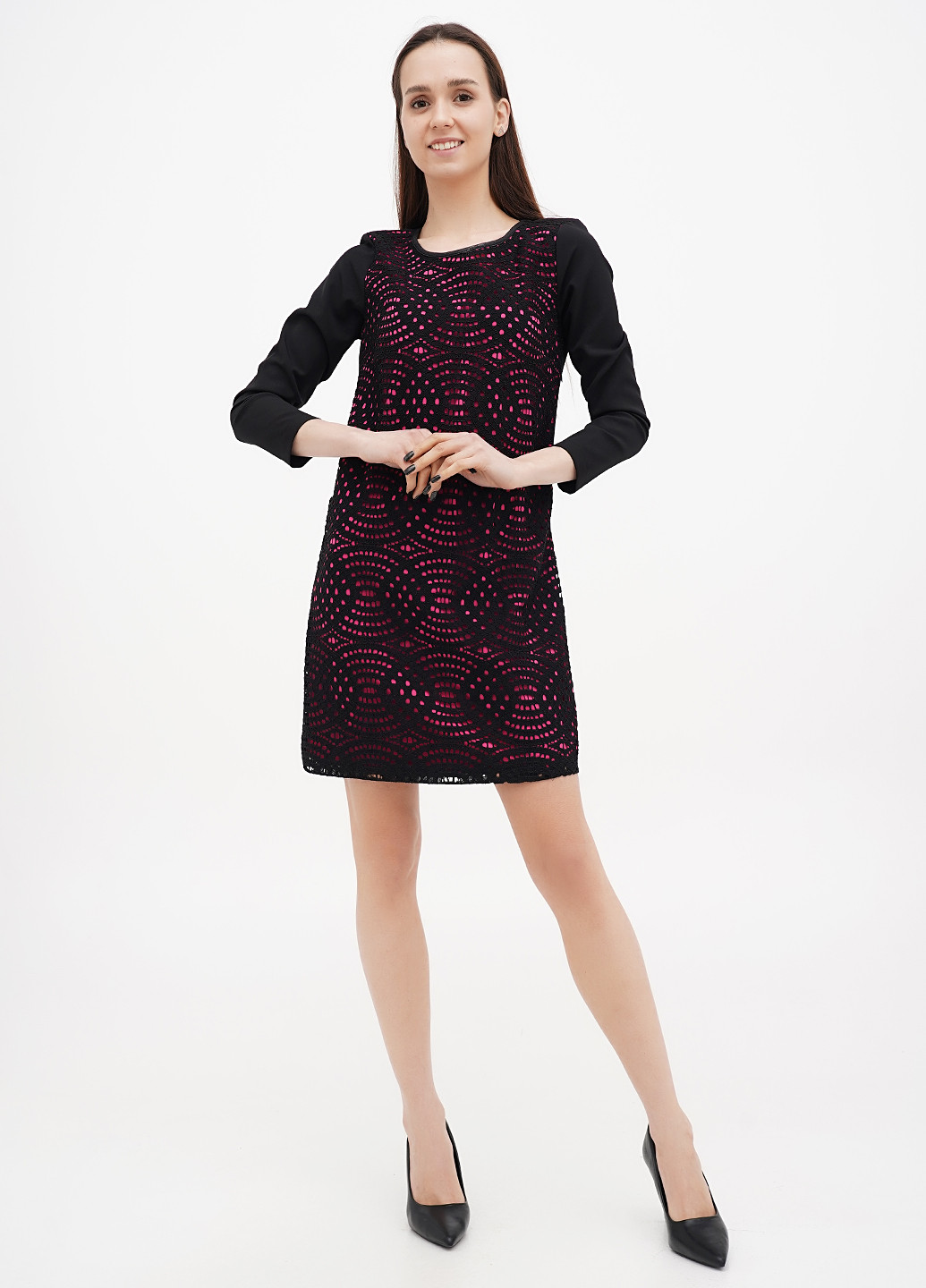 Чорна кежуал сукня а-силует Sassofono однотонна