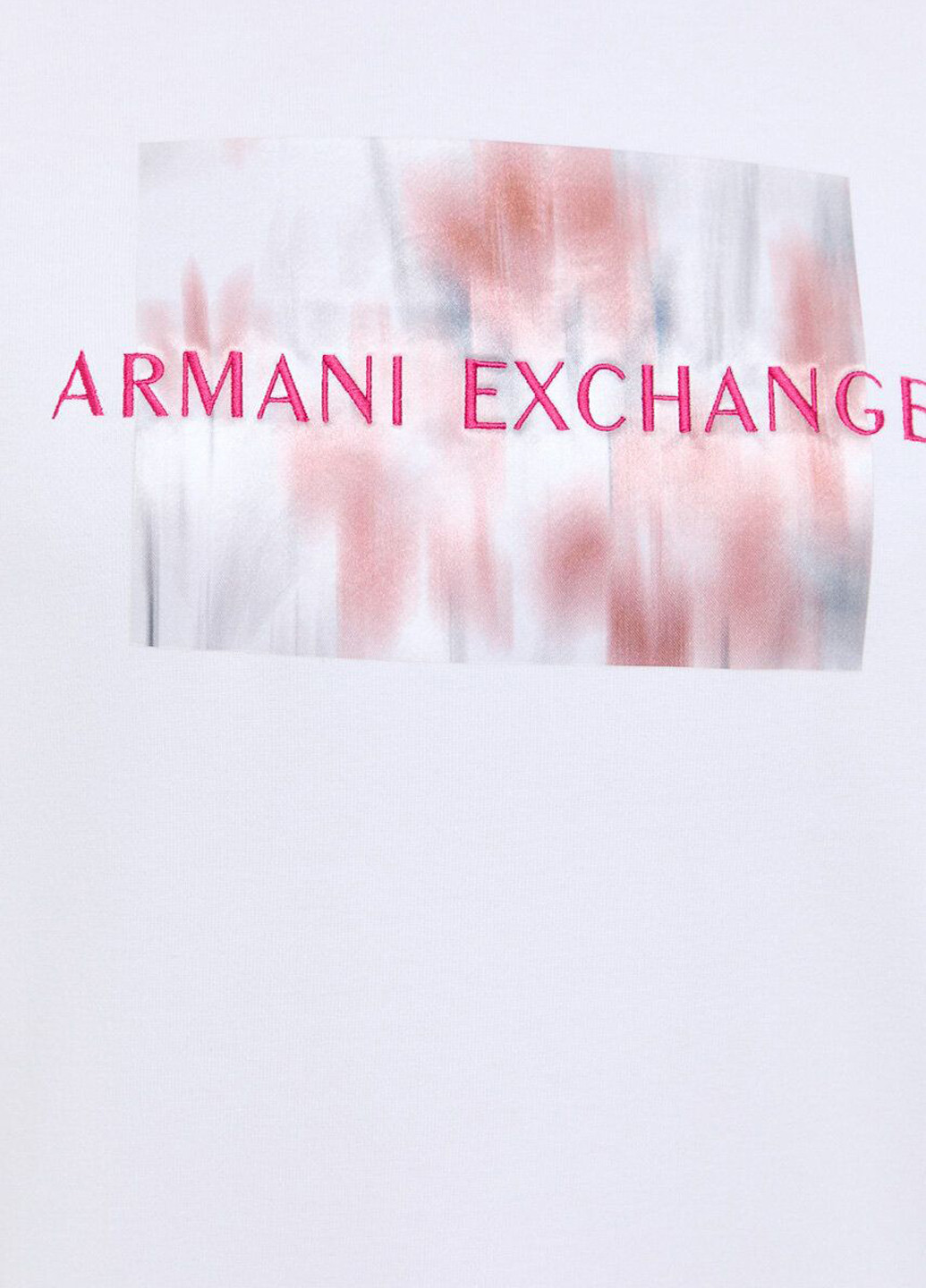 Белое кэжуал платье платье-свитшот Armani Exchange с логотипом