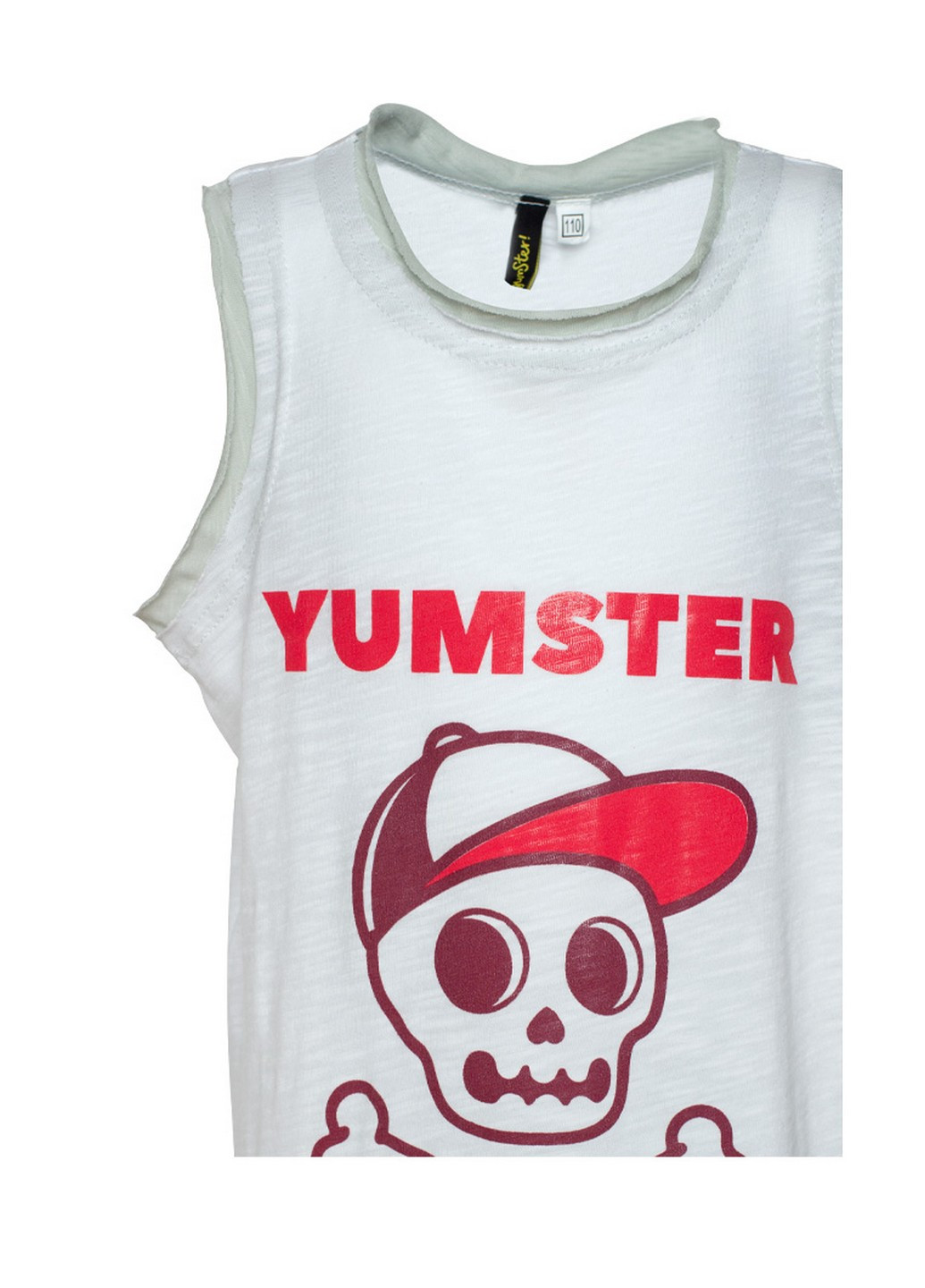 Біла літня футболка Yumster Skull