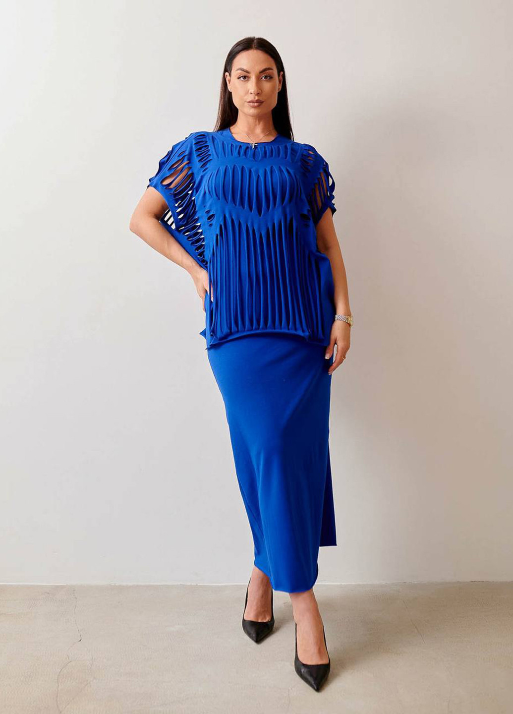 Синя кежуал сукня LibeAmore однотонна