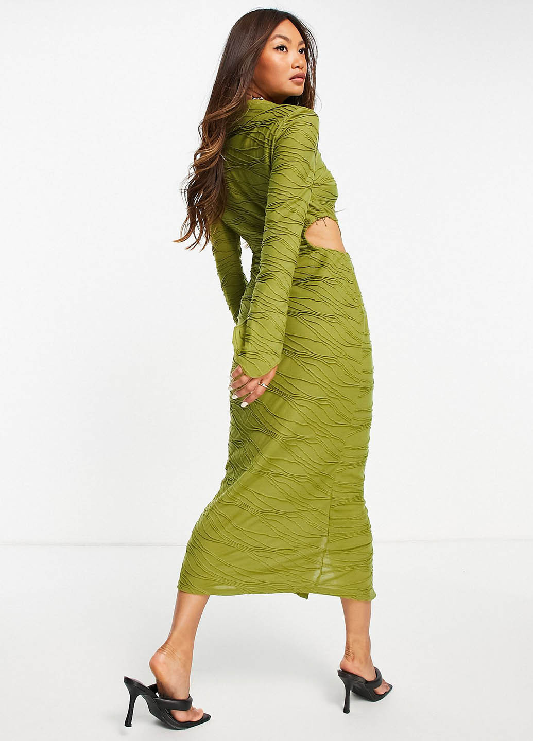 Зеленое кэжуал платье рубашка Asos однотонное
