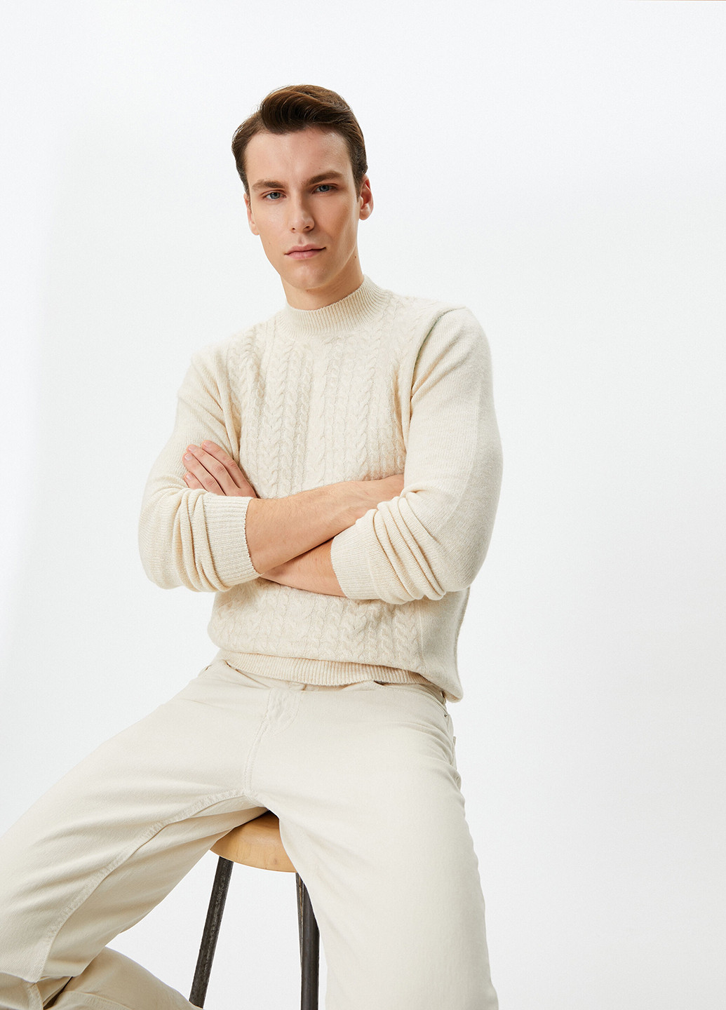 Светло-бежевый демисезонный свитер KOTON