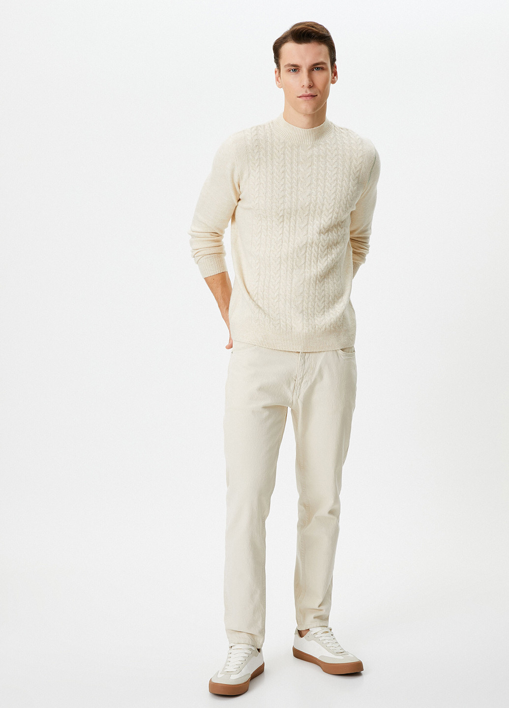 Светло-бежевый демисезонный свитер KOTON